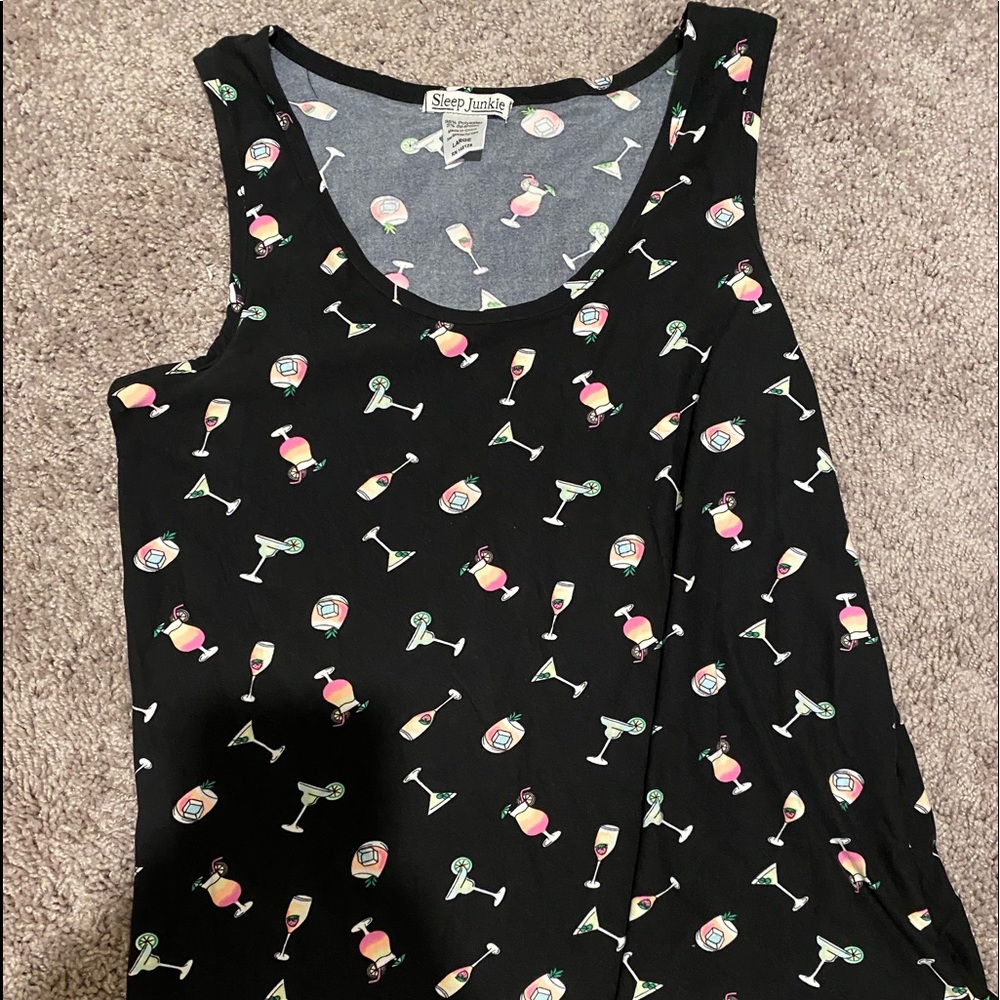 L black sleep top